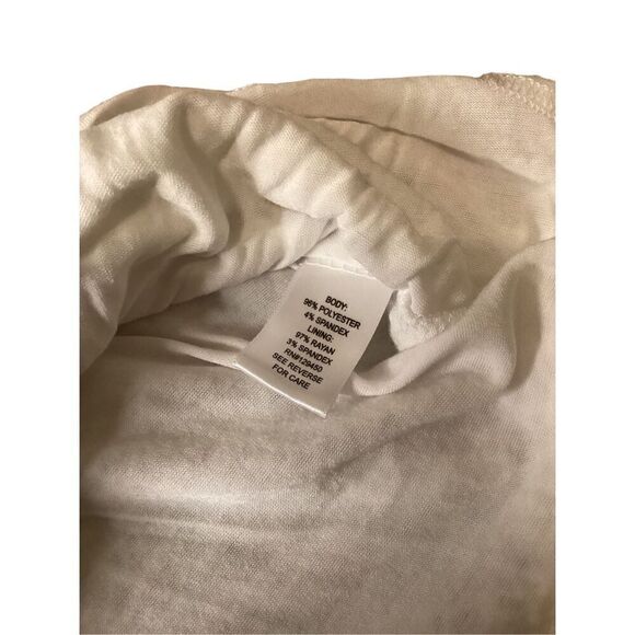 Apt 9 Ivory Skater Dress Coastal Beach Floral Vacation Travel Formal Easter - Picture 7 of 9